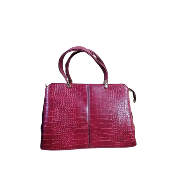 Sac à main trapeze motif croco – Image 3